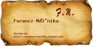 Ferencz Mónika névjegykártya