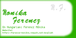 monika ferencz business card