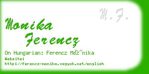 monika ferencz business card
